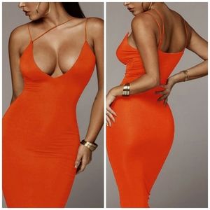 O-range Ya Ready? Sexy Bodycon Dress